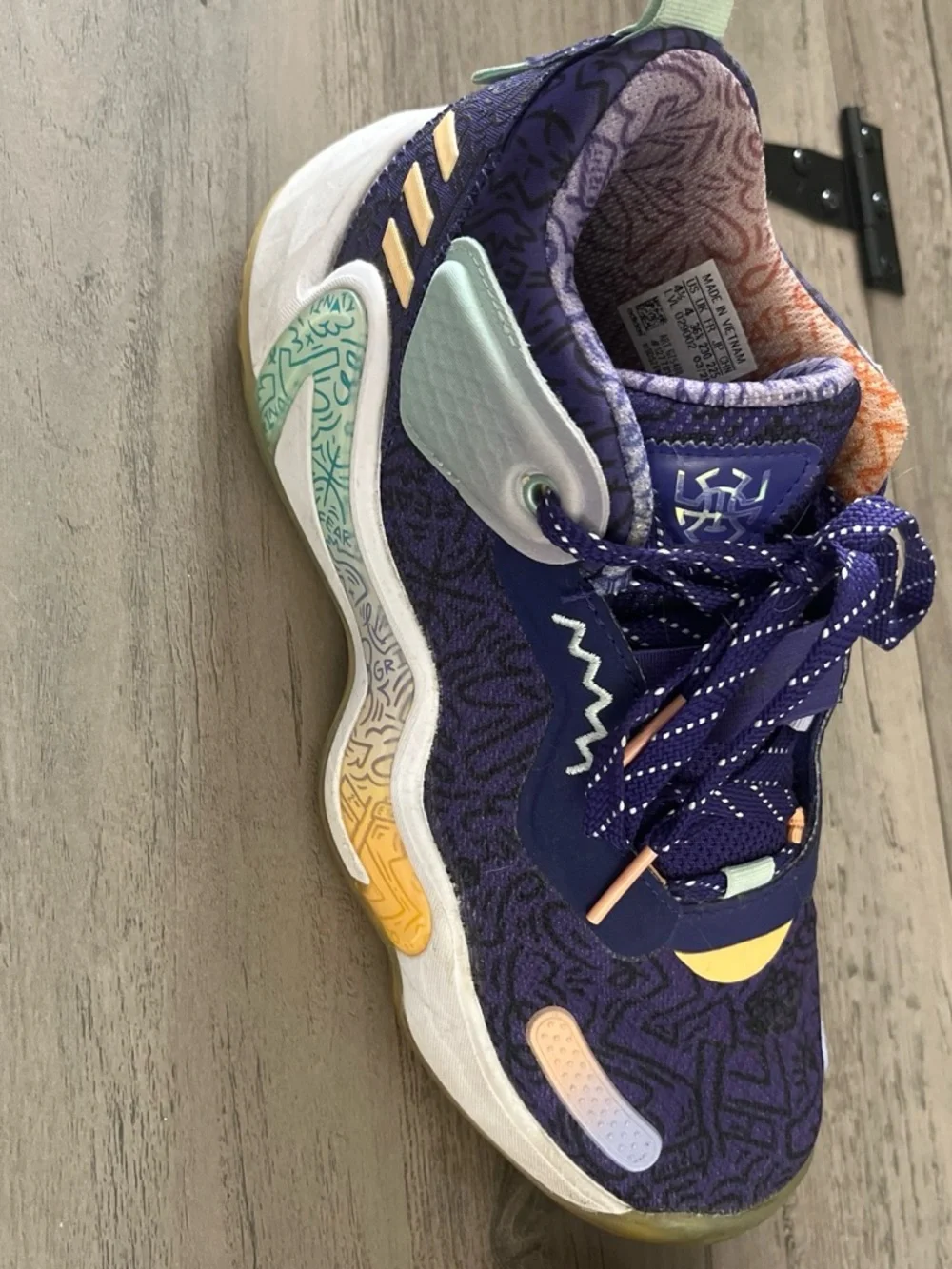 Kids adidas Purple basketball Sneakers